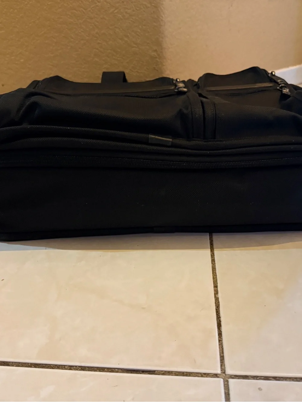 TUMI Black Ballistic Nylon Expandable Laptop Briefcase Business Travel Bag
